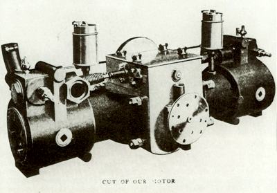 The original Stevens-Duryea engine, this image circa 1903